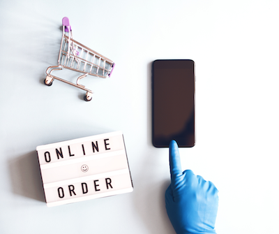 shopping online at home
